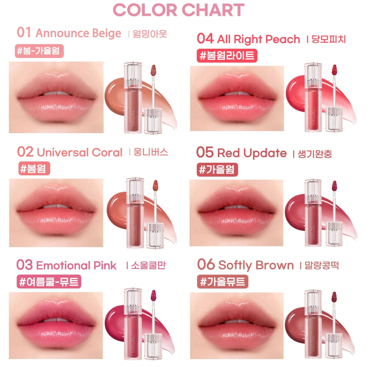 PERIPERA Water Bare Tint - 6 Shades (3.7g)