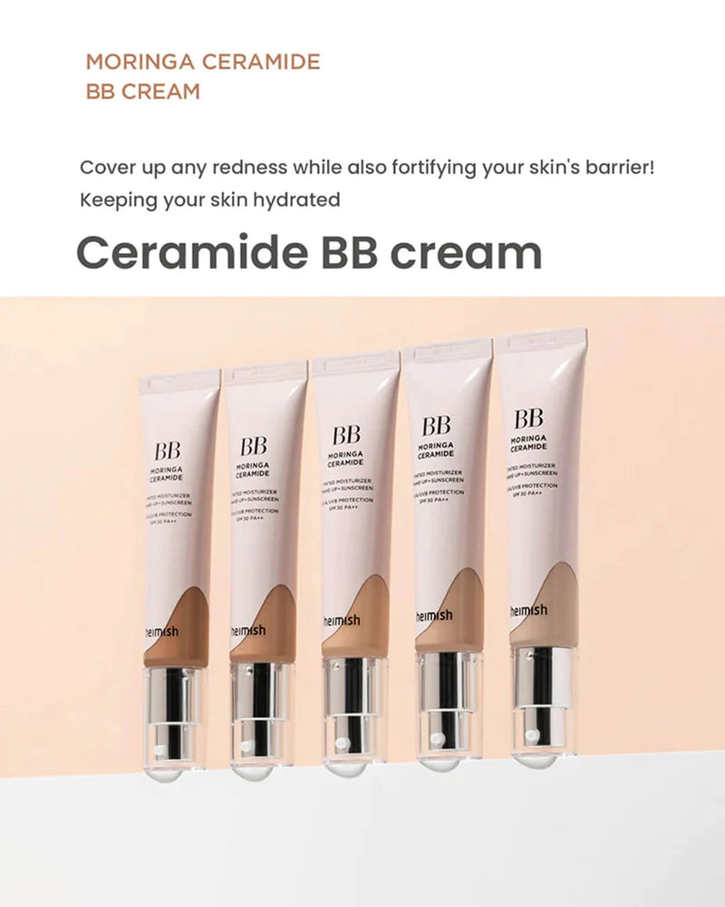 Heimish - Moringa Ceramide BB Cream - 7 Colours (30ml)